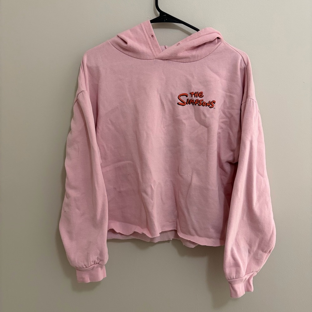 90s Freeze Juniors Pink The Simpsons Cartoon Character Jacket Medium - Picture 2 of 5